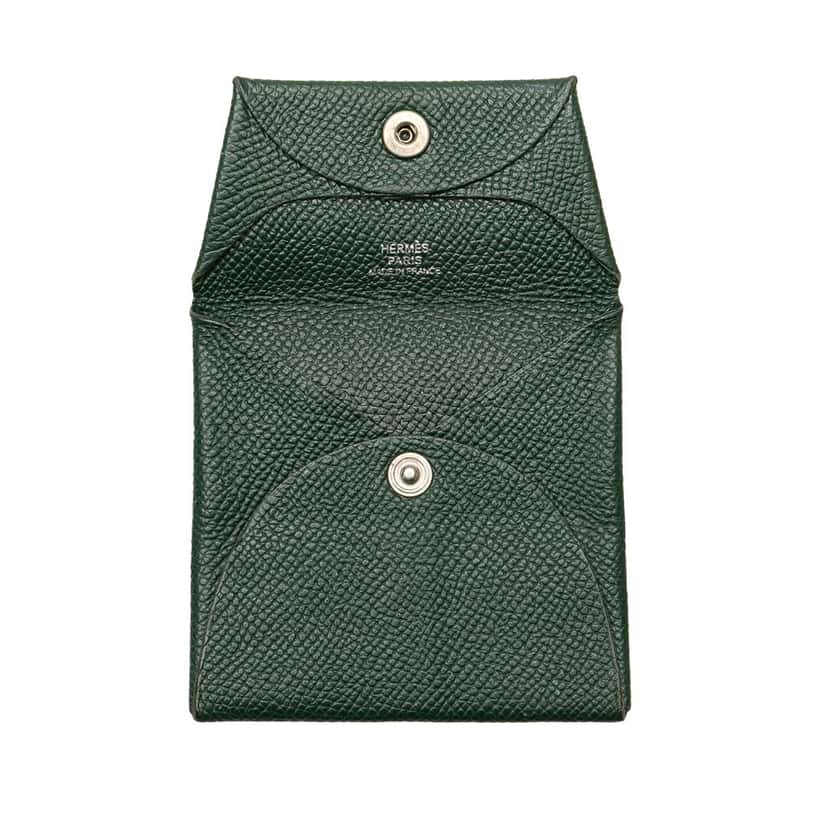 Hermès Epsom Bastia Coin Pouch Green Leather Good condition - Model View
