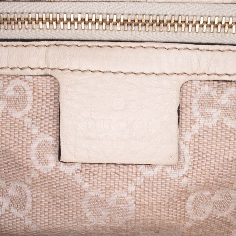 Gucci Medium Leather Bamboo Diana Tote White Leather Good condition - Box View