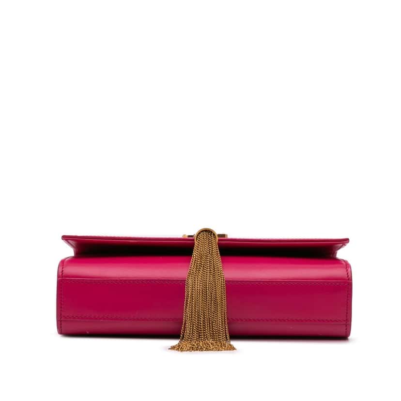 Saint Laurent Medium Smooth Calfskin Classic Monogram Kate Tassel Crossbody Pink Leather Good condition - Inside View
