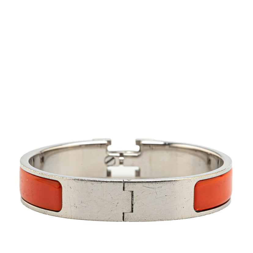 Hermès Narrow Enamel Clic H Bracelet PM Orange Good condition - Inside View