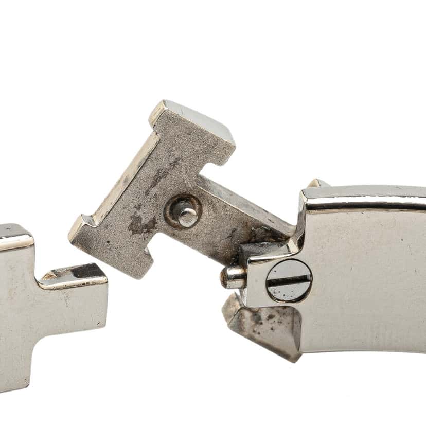 Hermès Narrow Enamel Clic H Bracelet PM Orange Good condition - Box View