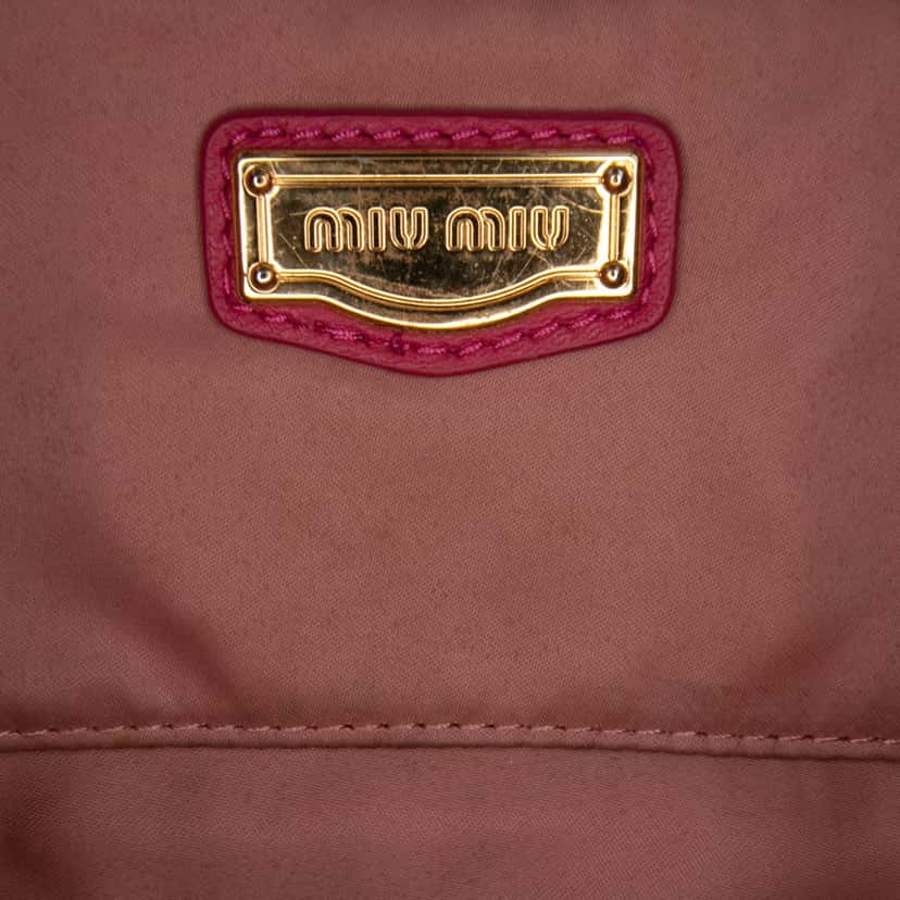 Miu Miu Matelasse Nappa Satchel Pink Leather Good condition - Box View