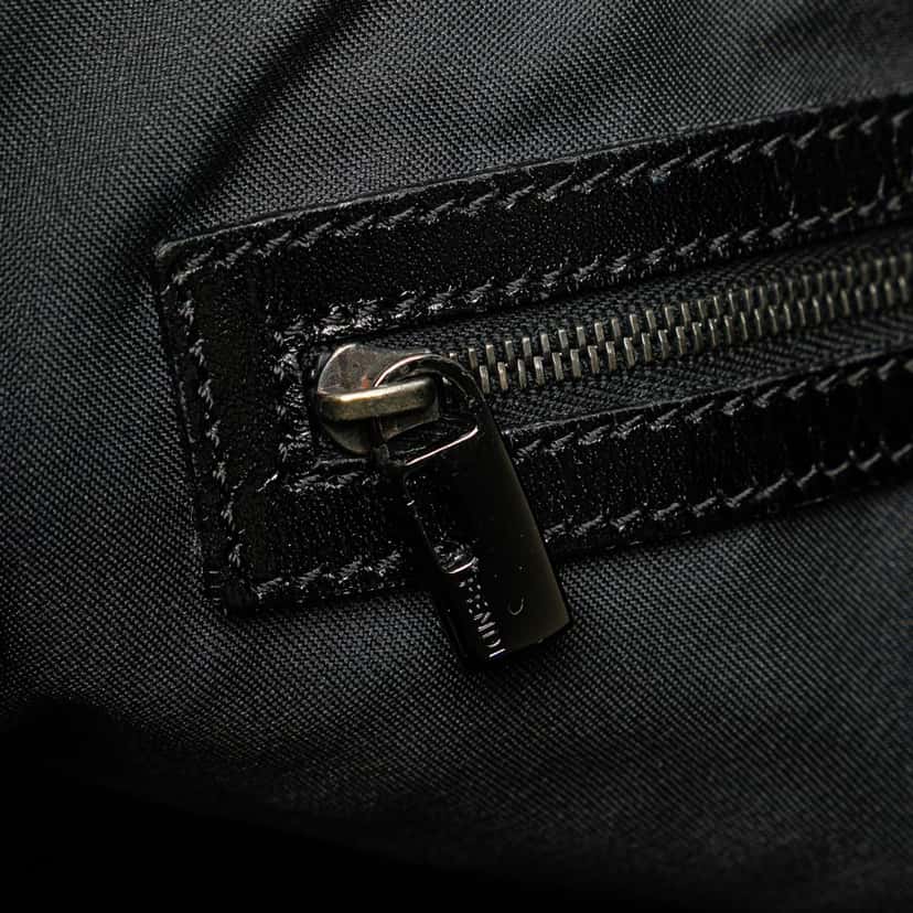Fendi Zucca Canvas Shoulder Bag Black Canvas Good condition - Box View