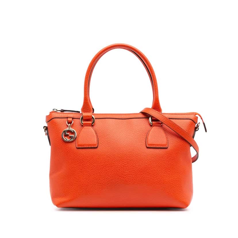 Gucci Leather Charmy Satchel Orange Leather Good condition - Front View