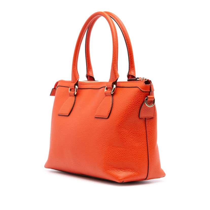 Gucci Leather Charmy Satchel Orange Leather Good condition - Back View