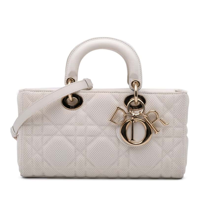 Dior Medium Technical Fabric Macrocannage Lady D Joy White Very good condition - Front View