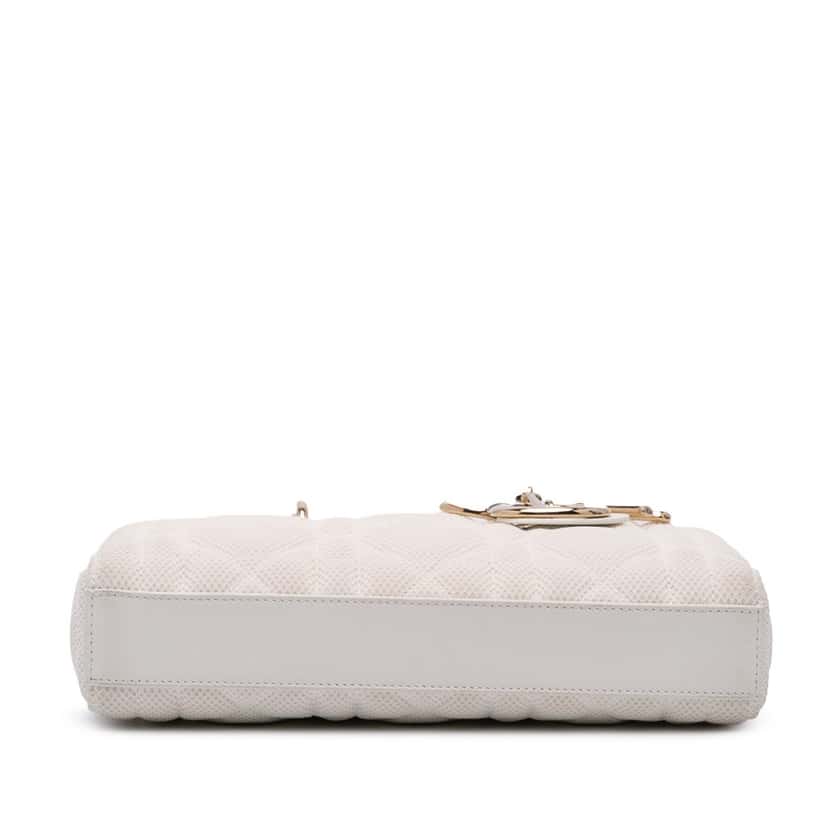 Dior Medium Technical Fabric Macrocannage Lady D Joy White Very good condition - Inside View