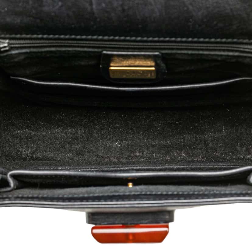 Gucci Calfskin Bakelite Night Black Leather Good condition - Model View