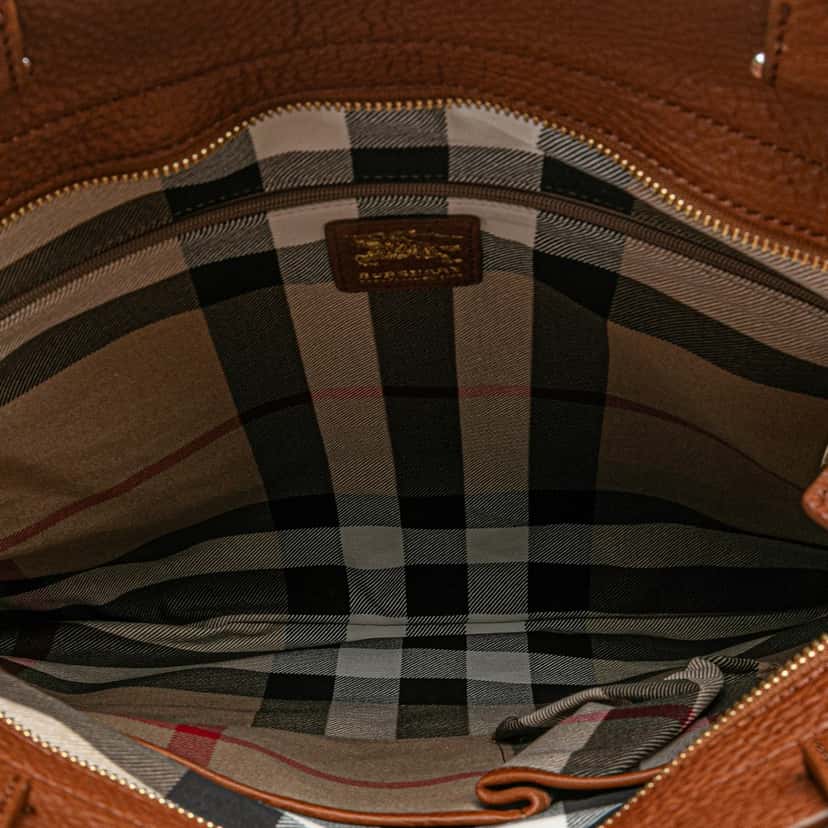 Burberry Canvas Stowell Roll Up Tote Brown Canvas Good condition - Model View