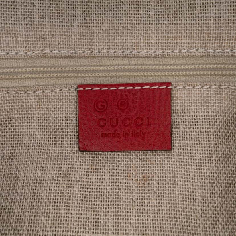 Gucci Leather Bamboo Tassel Satchel Red Leather Good condition - Box View