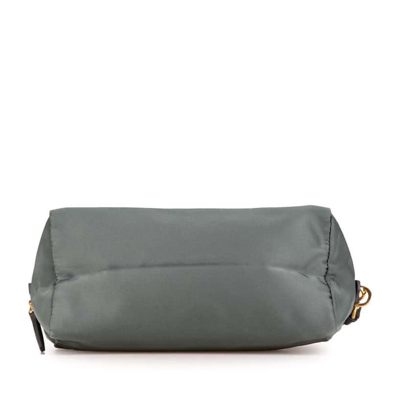 Prada Tessuto Logo Cosmetic Pouch Grey Good condition - Inside View