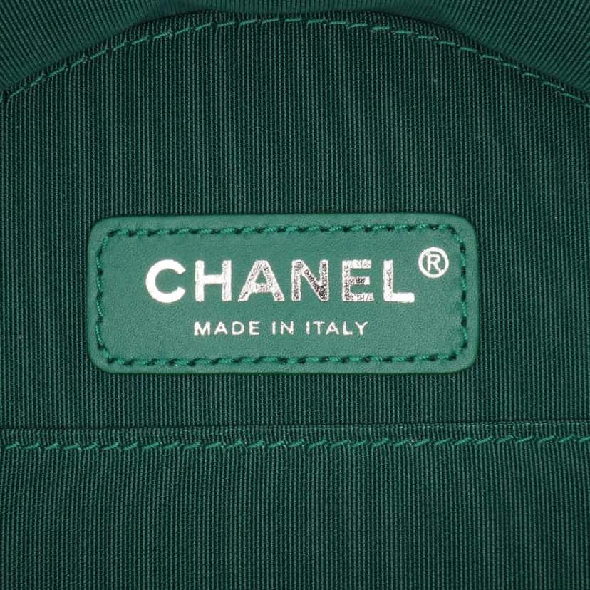 Chanel Patent Round As Earth Satchel Green Leather Good condition - Box View