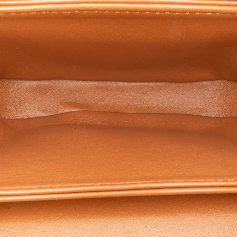 Celine Mini Triomphe Coated Canvas Besace Clea Satchel Brown Canvas Good condition - Model View