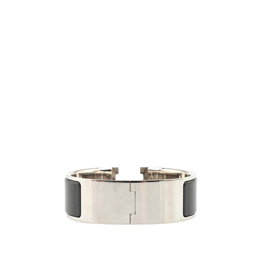 Hermès Wide Enamel Clic Clac H Bracelet PM Black Good condition - Inside View