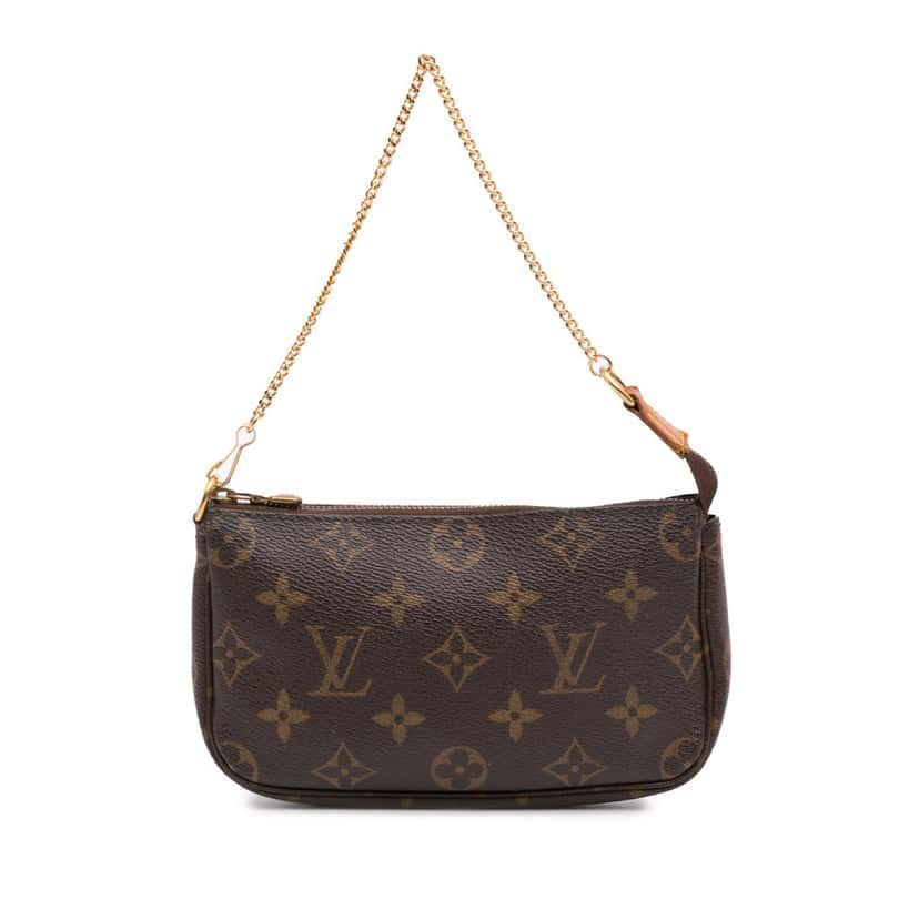 Louis Vuitton Monogram Mini Pochette Accessoires Brown Canvas Good condition - Front View