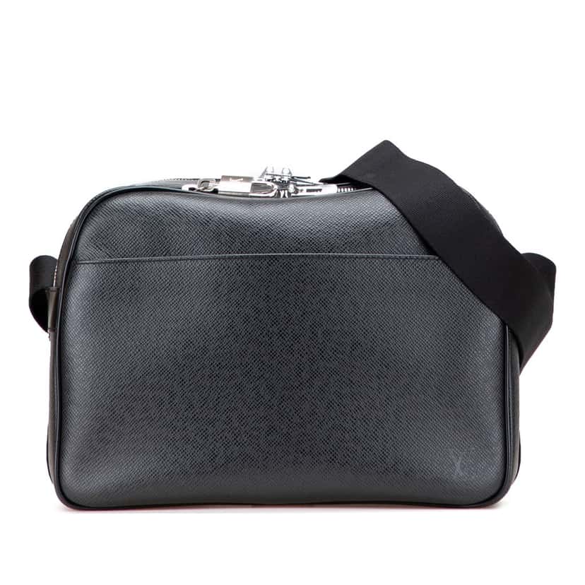 Louis Vuitton Taiga Reporter PM Black Leather Good condition - Front View