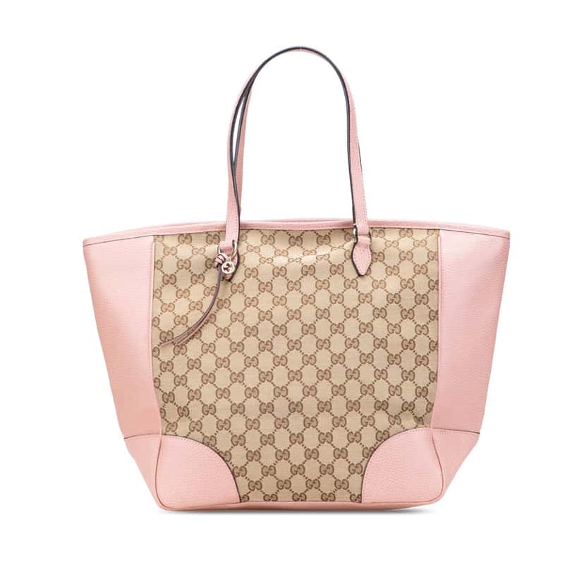 Gucci GG Canvas Bree Zippered Tote Brown Canvas Good condition - Front View