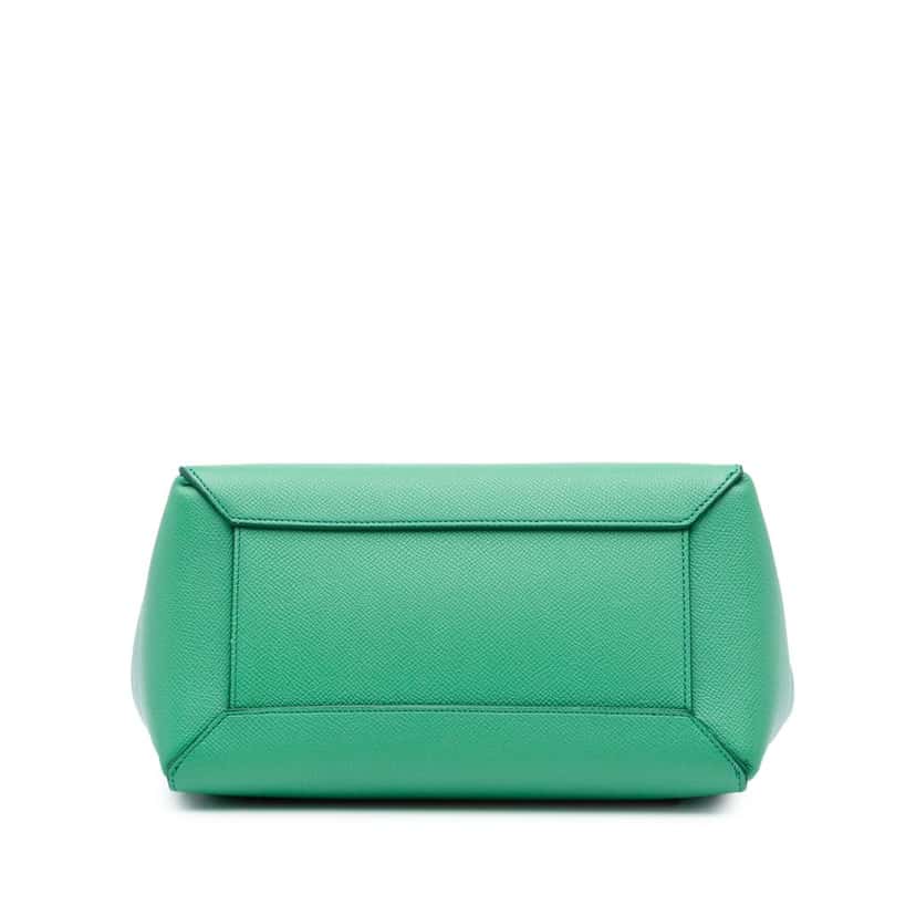 Celine Micro Grained Calfskin Belt Bag Green Leather Good condition - Inside View