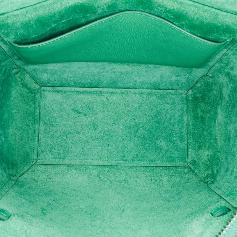 Celine Micro Grained Calfskin Belt Bag Green Leather Good condition - Model View