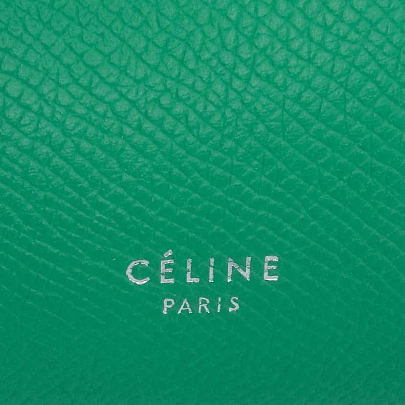 Celine Micro Grained Calfskin Belt Bag Green Leather Good condition - Box View