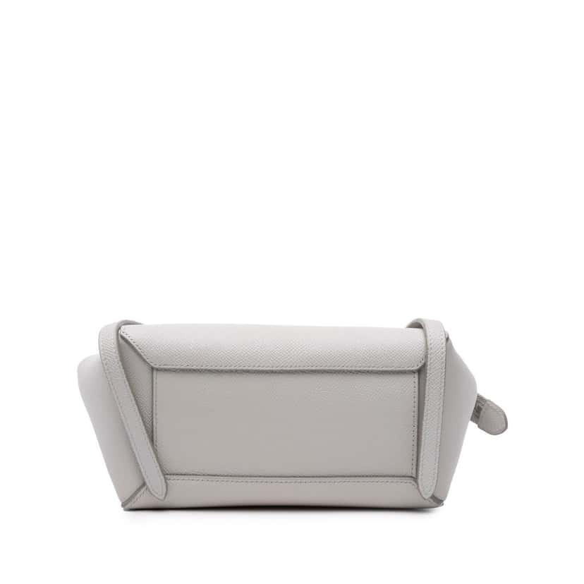 Celine Nano Grained Calfskin Belt Bag Grey Leather Good condition - Inside View