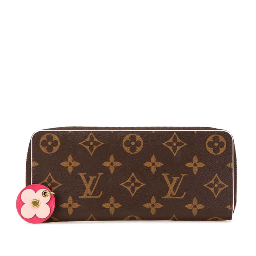 Louis Vuitton Monogram Bloom Flower Clemence Wallet Brown Canvas Good condition - Front View