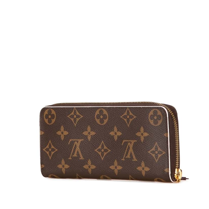Louis Vuitton Monogram Bloom Flower Clemence Wallet Brown Canvas Good condition - Back View