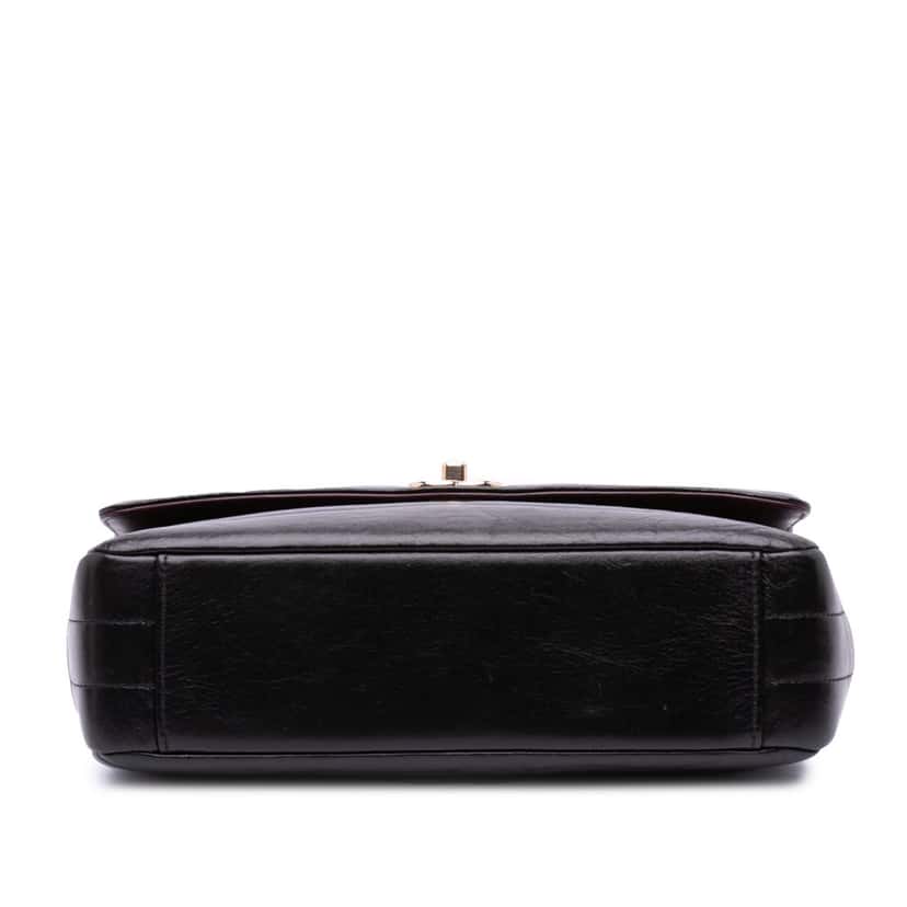 Chanel Chevron Shiny Lambskin Miroir Flap Black Leather Good condition - Inside View