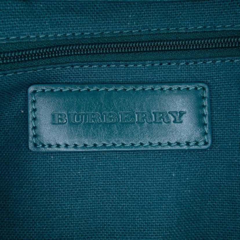 Burberry Haymarket Check Coated Canvas Ravensdon Handbag Blue Canvas Good condition - Box View