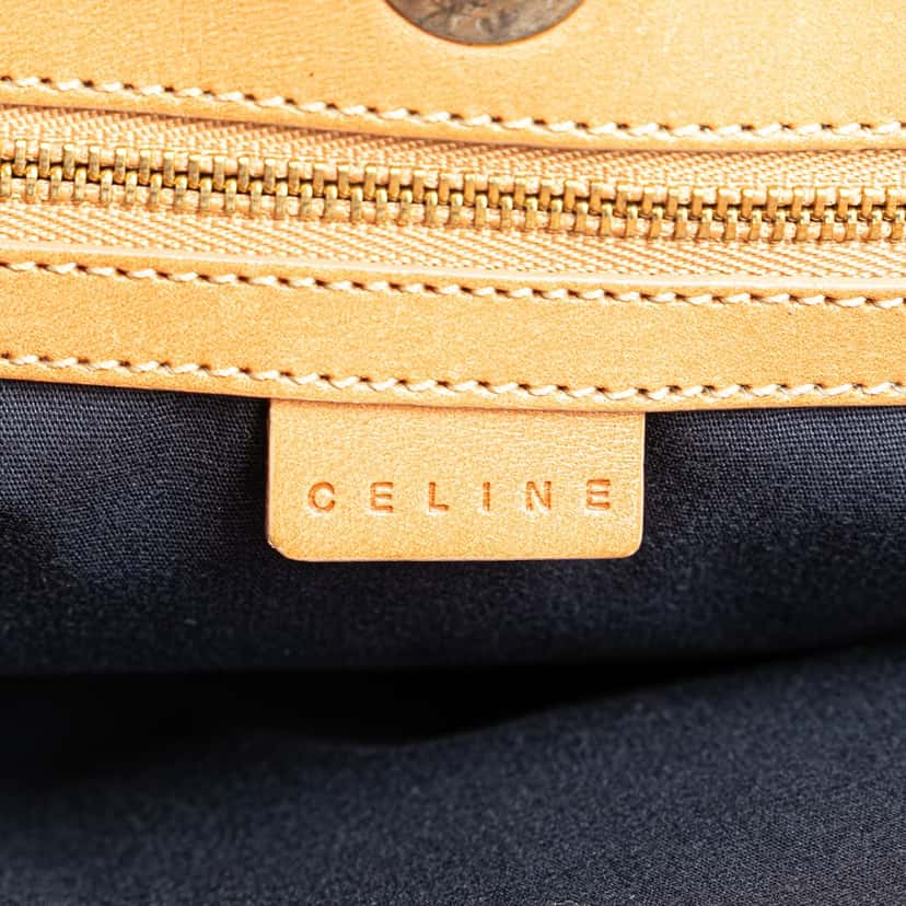 Celine C Macadam Suede Shoulder Bag Blue Leather Good condition - Box View