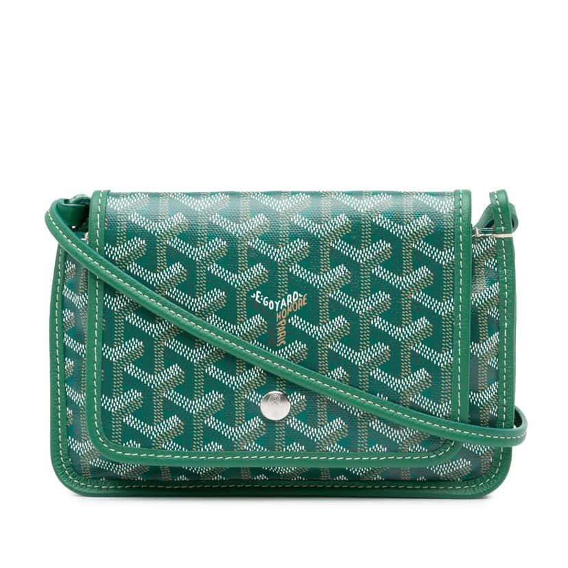 Goyard Goyardine Plumet Pocket Wallet Green Canvas Good condition - Front View