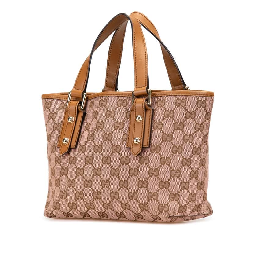 Gucci GG Canvas Handbag Pink Canvas Good condition - Back View