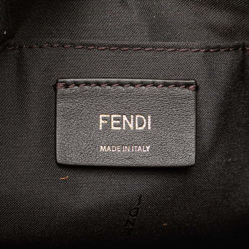 Fendi Mini Printed Leather Gingham By The Way Satchel White Leather Good condition - Box View