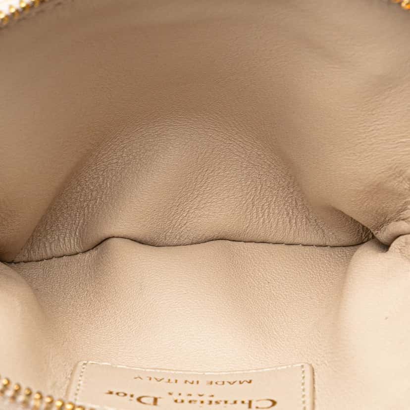 Dior Calfskin Cannage Supple Caro Lavender Wallet Pink Leather Good condition - Model View