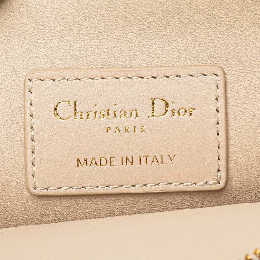 Dior Calfskin Cannage Supple Caro Lavender Wallet Pink Leather Good condition - Box View