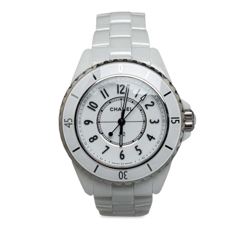 Chanel J12 Watch White Brass Very good condition - Front View
