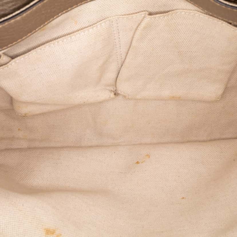 Gucci Medium Calfskin Bamboo Shopper Satchel Gold Leather Very good condition - Box View