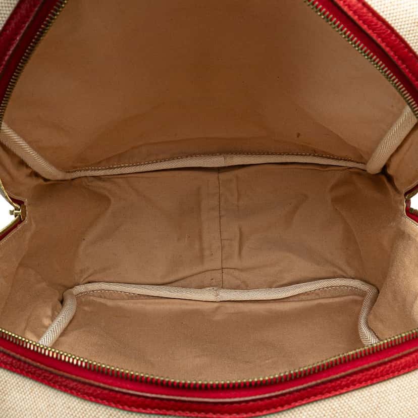 Hermès Toile and Clemence Victoria Messenger Bag Brown Canvas Good condition - Model View
