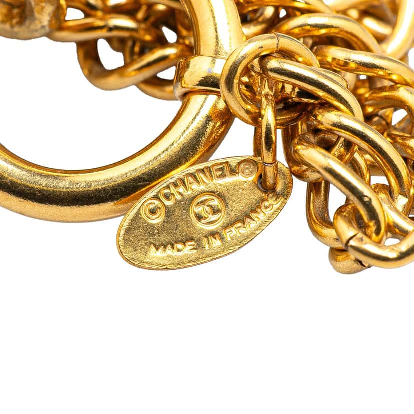 Chanel Gold Plated 31 Rue Cambon Pendant Necklace Gold Metal Good condition - Back View