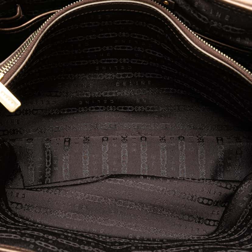 Celine C Macadam Suede Boogie Handbag Brown Leather Good condition - Model View