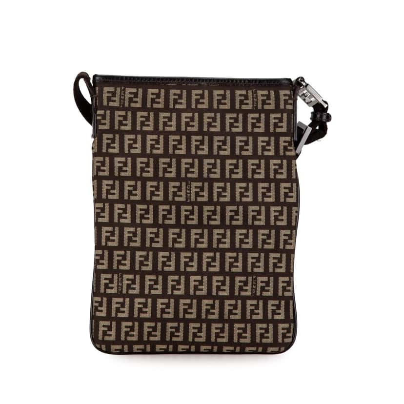 Fendi Zucchino Canvas Crossbody Brown Canvas Fair condition - Inside View