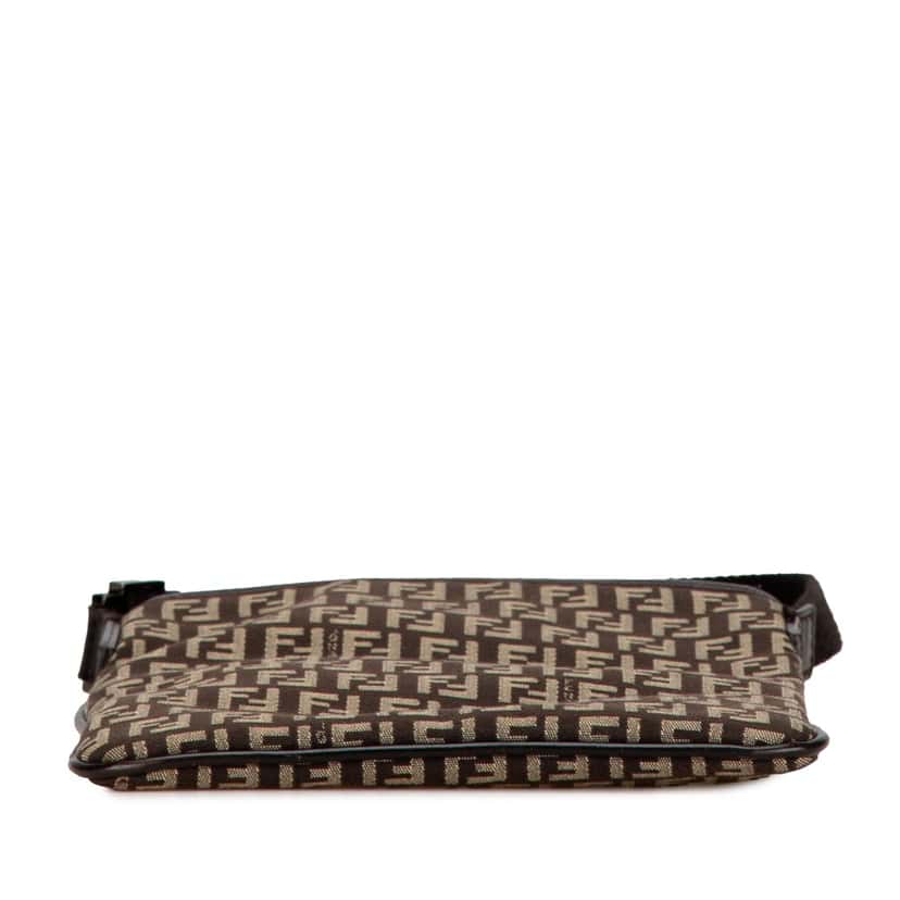 Fendi Zucchino Canvas Crossbody Brown Canvas Fair condition - Model View