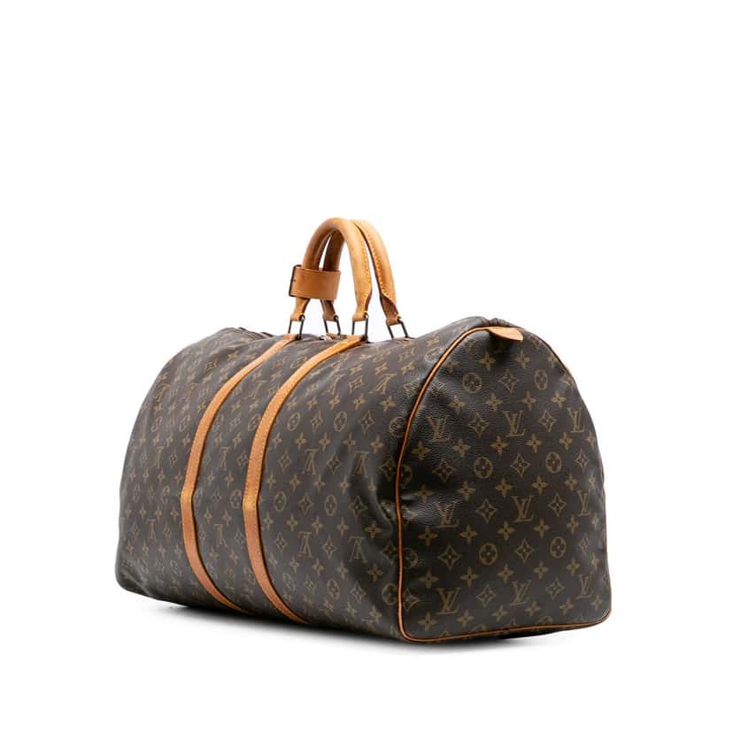 Louis Vuitton Monogram Keepall 55 Brown Canvas Good condition - Back View