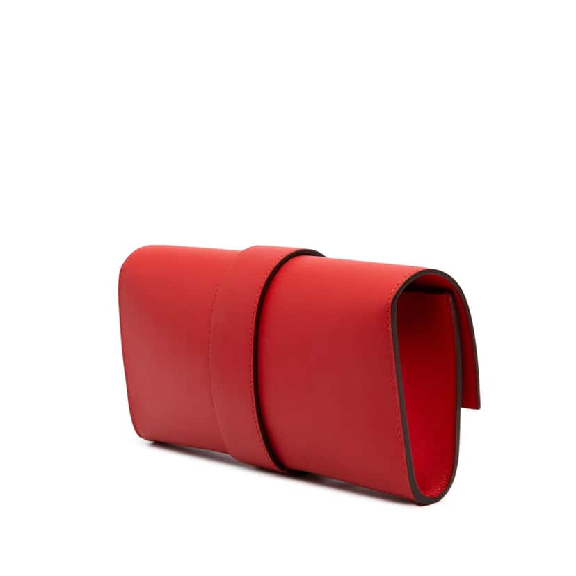 Hermès Tadelakt Medor 23 Red Leather Good condition - Back View