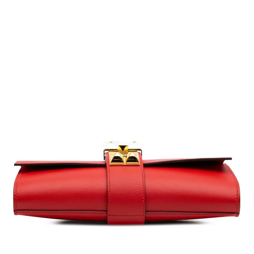Hermès Tadelakt Medor 23 Red Leather Good condition - Inside View