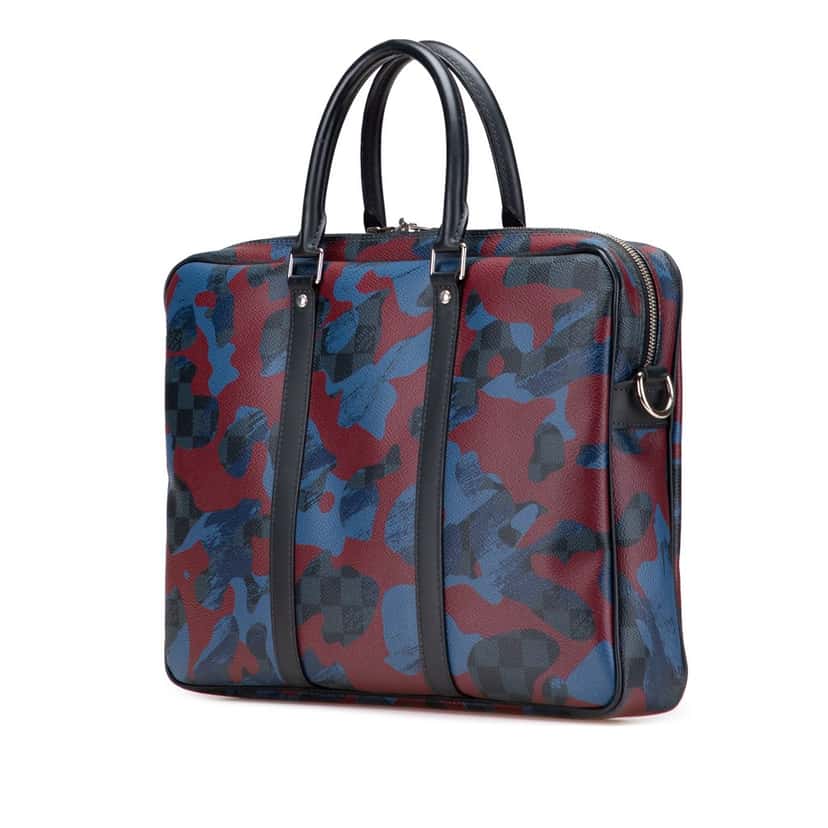 Louis Vuitton Damier Cobalt Camouflage Porte-Documents Voyage PM Blue Canvas Good condition - Back View