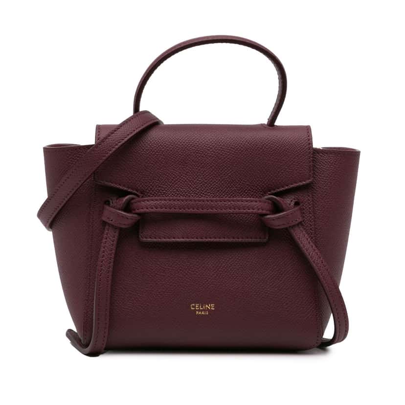 Celine Pico Grained Calfskin Belt Bag Red Leather Good condition - Front View