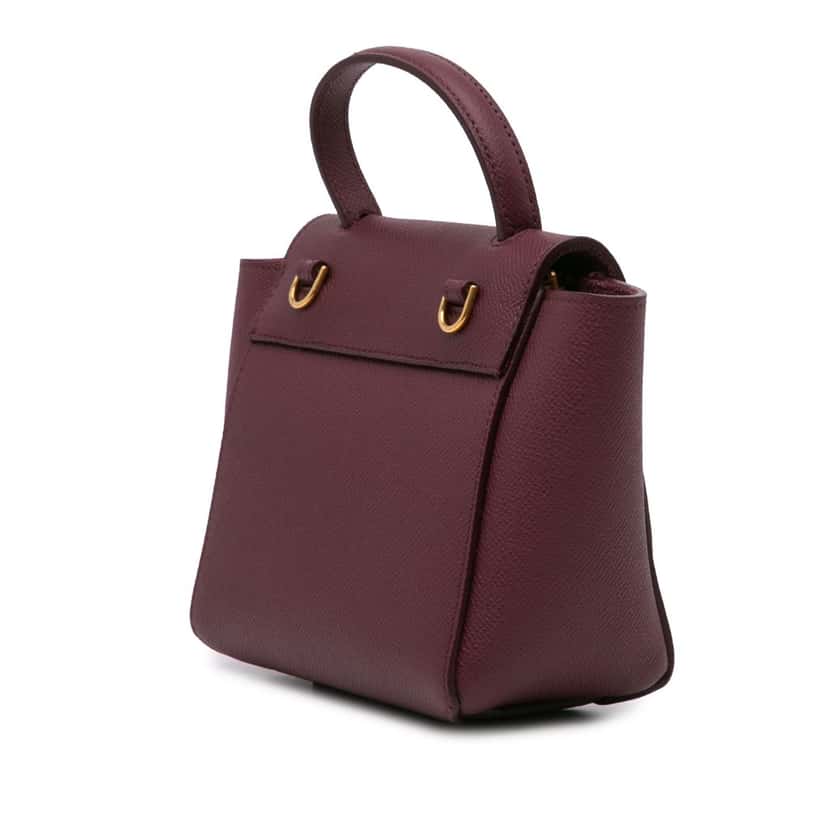 Celine Pico Grained Calfskin Belt Bag Red Leather Good condition - Back View