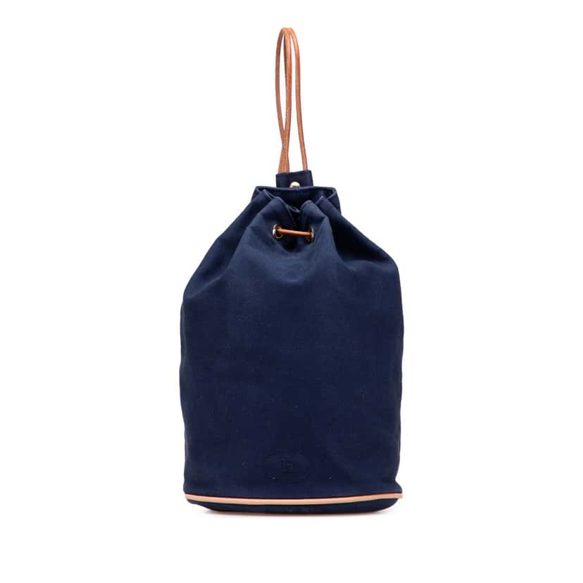 Hermès Toile Polochon Mimile Blue Canvas Good condition - Front View