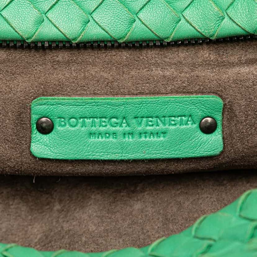 Bottega Veneta Nappa Intrecciato Cube Crossbody Green Leather Good condition - Box View